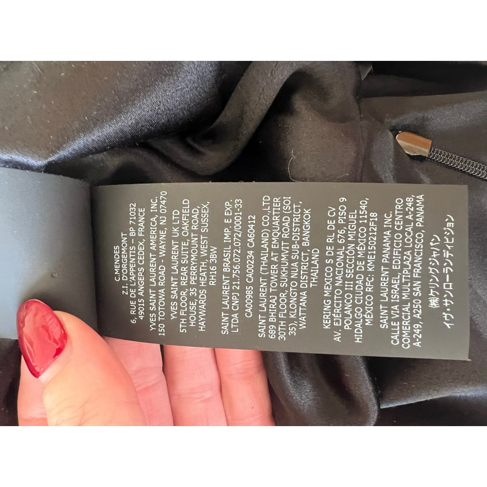 NWT Saint Laurent Black Velvet Mini Dress S - Picture 9 of 15
